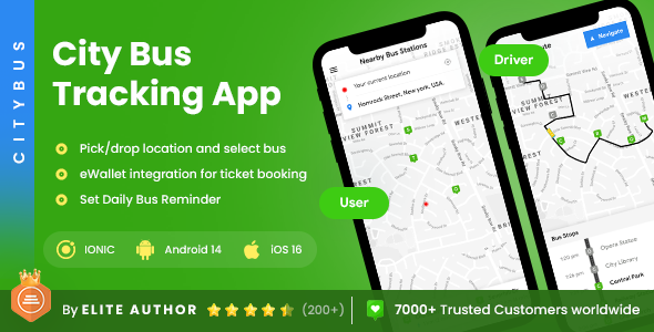 4 App Template| City Bus Tracking App| City Bus Driver App | Bus Rider App| CityBus - CodeCanyon Item for Sale