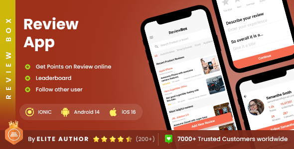 2 App Template| Online Review App| Product Review App| Service Review ...