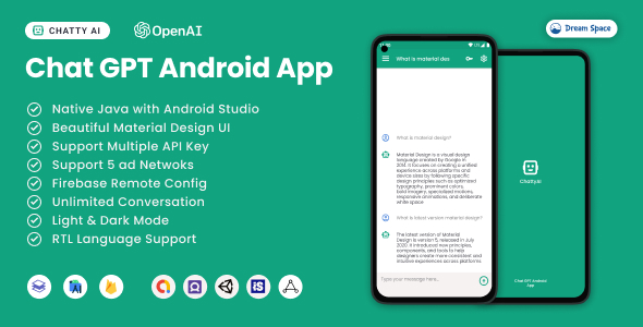 ChattyAI - Chat GPT Android Application 1.1 - CodeCanyon Item for Sale