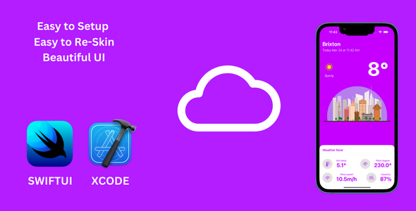 iOS SwiftUI Weather App template - CodeCanyon Item for Sale
