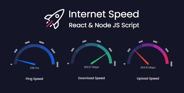 Internet Speed Test React & Node JS Script - CodeCanyon Item for Sale
