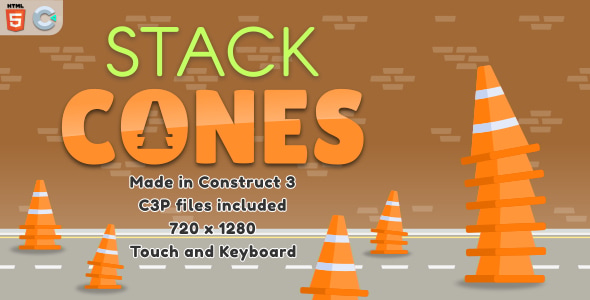 Stack cones - HTML5 Casual Game - CodeCanyon Item for Sale