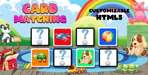 Customizable Card Matching Game (HTML5) Puzzle Game - Copy and Paste Your Cards and Play - CodeCanyon Item for Sale