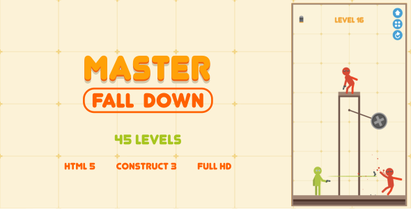 Master Fall Down - HTML5 Game (Construct3) - CodeCanyon Item for Sale