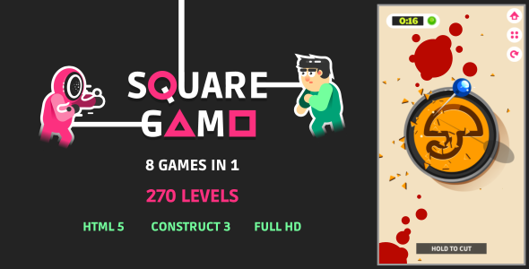 Square Game - HTML5 Game (Construct3) - CodeCanyon Item for Sale