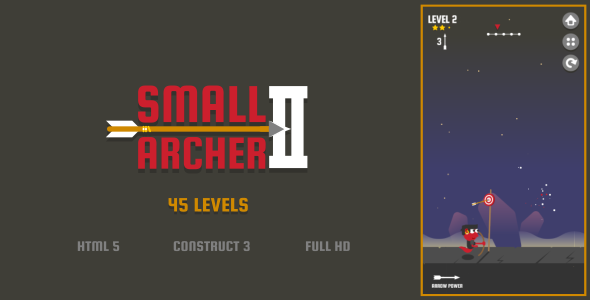 Small Archer 2 - HTML5 Game (Construct3) - CodeCanyon Item for Sale