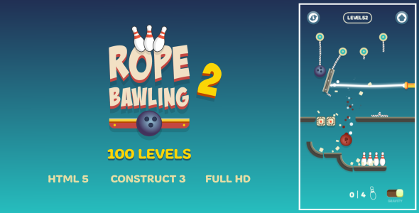 Rope Bawling 2 - HTML5 Game (Construct3) - CodeCanyon Item for Sale