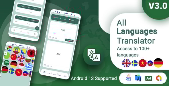Language Translator App (VERSION - 4.0) - Android Multi Language Translation App - CodeCanyon Item for Sale