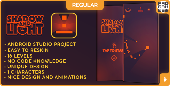 Shadow and Light (REGULAR) - ANDROID - BUILDBOX CLASSIC game - CodeCanyon Item for Sale
