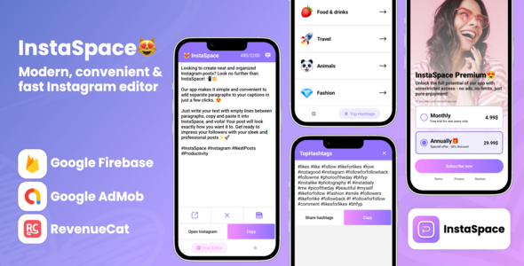 InstaSpace - Android App Source Code - CodeCanyon Item for Sale