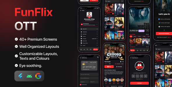 Funflix - OTT Platform Flutter UI Kit - CodeCanyon Item for Sale