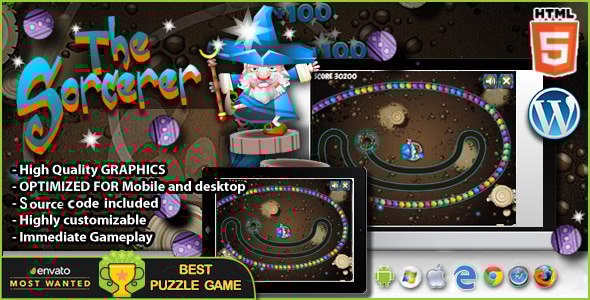 The Sorcerer - HTML5 Puzzle Game - CodeCanyon Item for Sale
