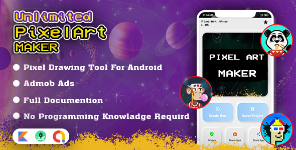 PixelArt Maker Android Full Source code - CodeCanyon Item for Sale