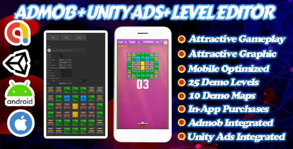 Brick Breaking - Unity Complete Game Template - CodeCanyon Item for Sale