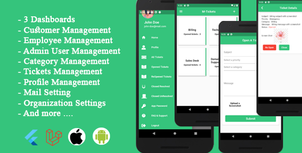 M Ticket Flutter + PHP Laravel Admin Panel - CodeCanyon Item for Sale