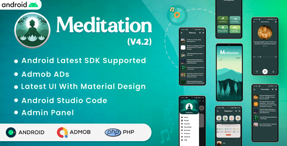 Meditation Relax Android App With PHP Admin Panel / Online Music App With PHP Admin Panel - CodeCanyon Item for Sale