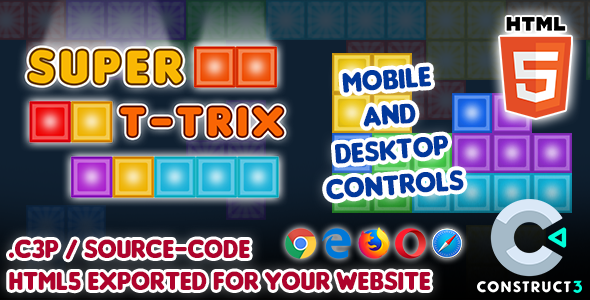 Super T-Trix - HTML5 Construct 3 Game with Source-code - CodeCanyon Item for Sale