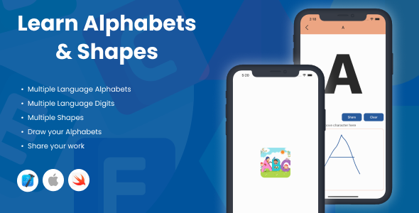 Learn Alphabets & Shapes - iOS App - CodeCanyon Item for Sale