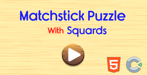 Matchstick puzzle with squards - Html5 (Construct3) - CodeCanyon Item for Sale