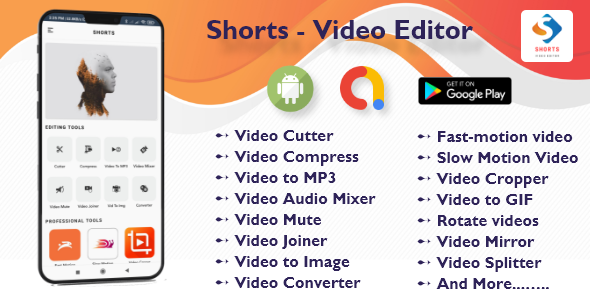 Shorts - Video Editor with admob | Android studio - CodeCanyon Item for Sale