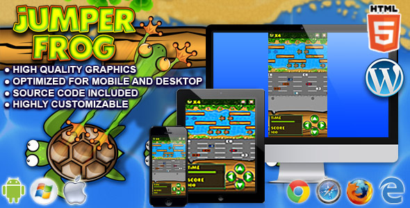Jumper Frog - HTML5 Game - CodeCanyon Item for Sale