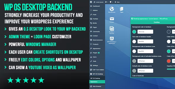 WP OS Desktop Backend - More than a Wordpress Admin Theme - CodeCanyon Item for Sale