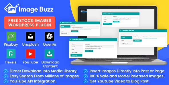 Image Buzz - Pexels, Pixabay, Unsplash & OpenAI for WordPress - CodeCanyon Item for Sale