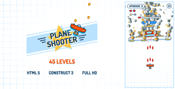 Plane Shooter - HTML5 Game (Construct3) - CodeCanyon Item for Sale