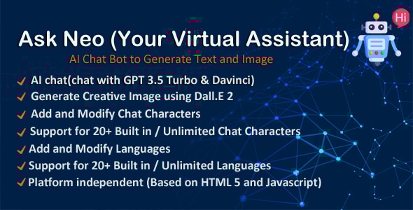AI Assistant using Chat GPT 3.5 Turbo with HTML 5 and Javascript - CodeCanyon Item for Sale
