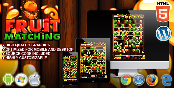 Fruit Matching - HTML5 Matching Game - CodeCanyon Item for Sale