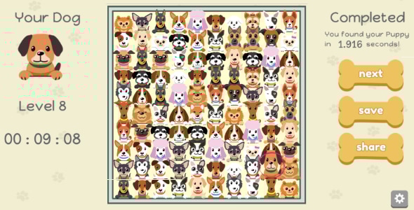 Find My Dog - Hidden Object Games Style Searching Game for Kids | CONSTRUCT 3 | HTML5 | C3P | APK - CodeCanyon Item for Sale