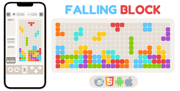 FallingBlock - HTML5 Game - Construct 3 - CodeCanyon Item for Sale