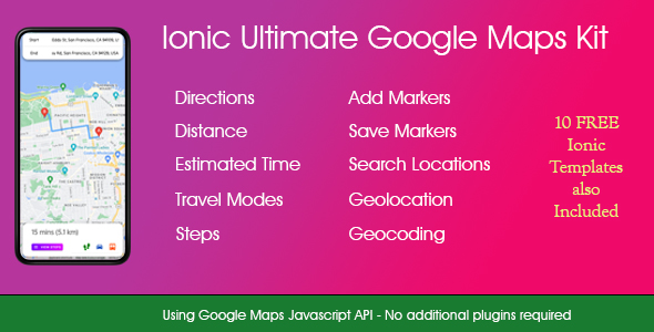 Ionic 6 Google Maps Starter Kit - CodeCanyon Item for Sale