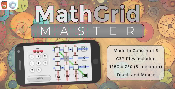 MathGrid Master - HTML5 Math game - CodeCanyon Item for Sale