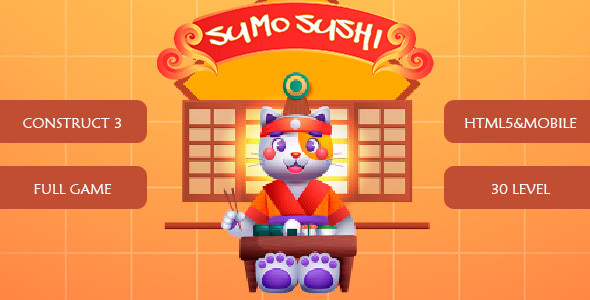 Rice Ball Rumble. Construct 3. Html5, Mobile, PC - CodeCanyon Item for Sale