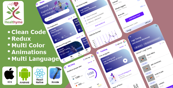Diet Plan | Nutrition Plan | Nutrition Tracker React Native iOS/Android ...