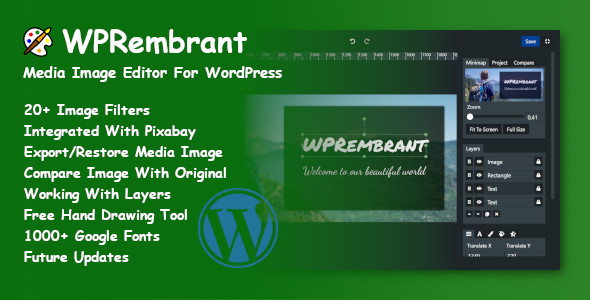 WPRembrant – Media Image Editor For WordPress - CodeCanyon Item for Sale