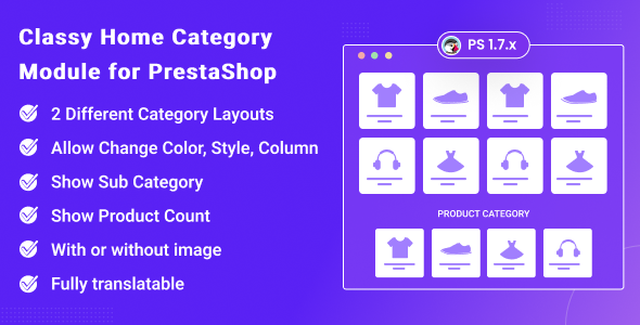 Home Page Category Module for PrestaShop - CodeCanyon Item for Sale