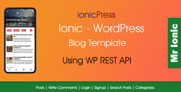 Ionic 6 WordPress Mobile App Template | AdMob Integrated | Capacitor | Angular - CodeCanyon Item for Sale