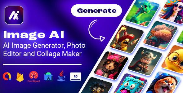 ImageAi - Ai Image Generator, Editor, Collage Maker Android App + AdMob Ads - CodeCanyon Item for Sale