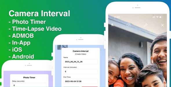 Camera Interval - Photo Timer and Time-Lapse Video React Native 0.71.8 - CodeCanyon Item for Sale