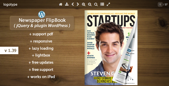 Flipbook WordPress Plugin Newspaper - CodeCanyon Item for Sale