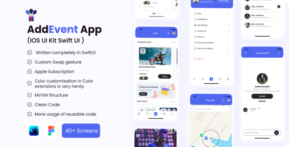 AddEvent App(IOS UI Kit Swift UI ) - CodeCanyon Item for Sale