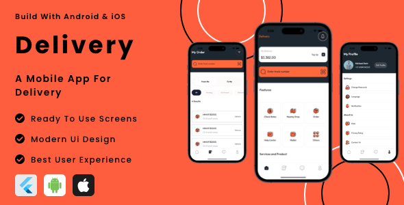 Delivery App - Flutter Mobile App Template - CodeCanyon Item for Sale