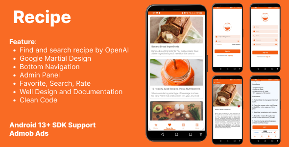 Recipe Realm Blogger V3 API & Firebase with Admob Ads - CodeCanyon Item for Sale