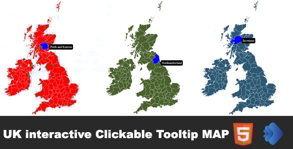Interactive UK Clickable Map - CodeCanyon Item for Sale