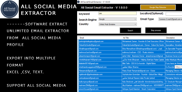All Social Email Extractor - CodeCanyon Item for Sale