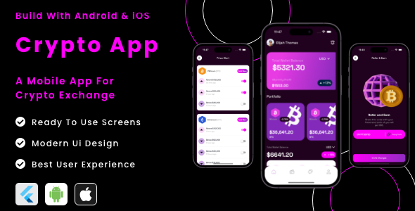 Crypto Exchange App - Flutter Mobile App Template - CodeCanyon Item for Sale