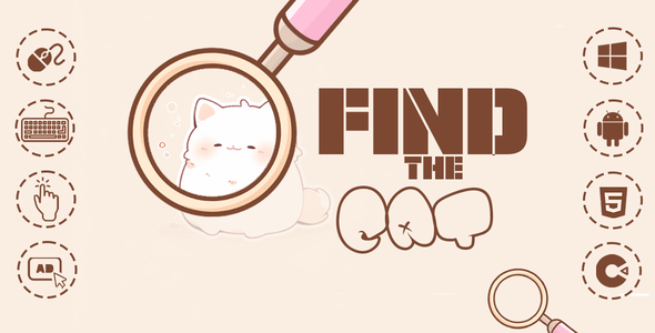 Find The Cat - Hidden Object - Casual - Admob - Construct 3 - CodeCanyon Item for Sale