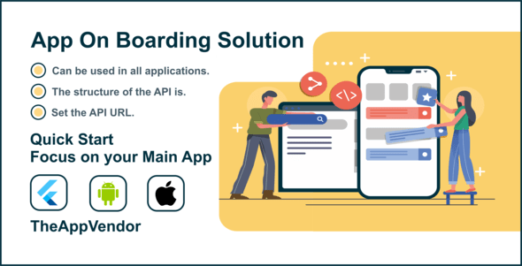 App OnBoarding Solution With API Structure Flutter Application - CodeCanyon Item for Sale
